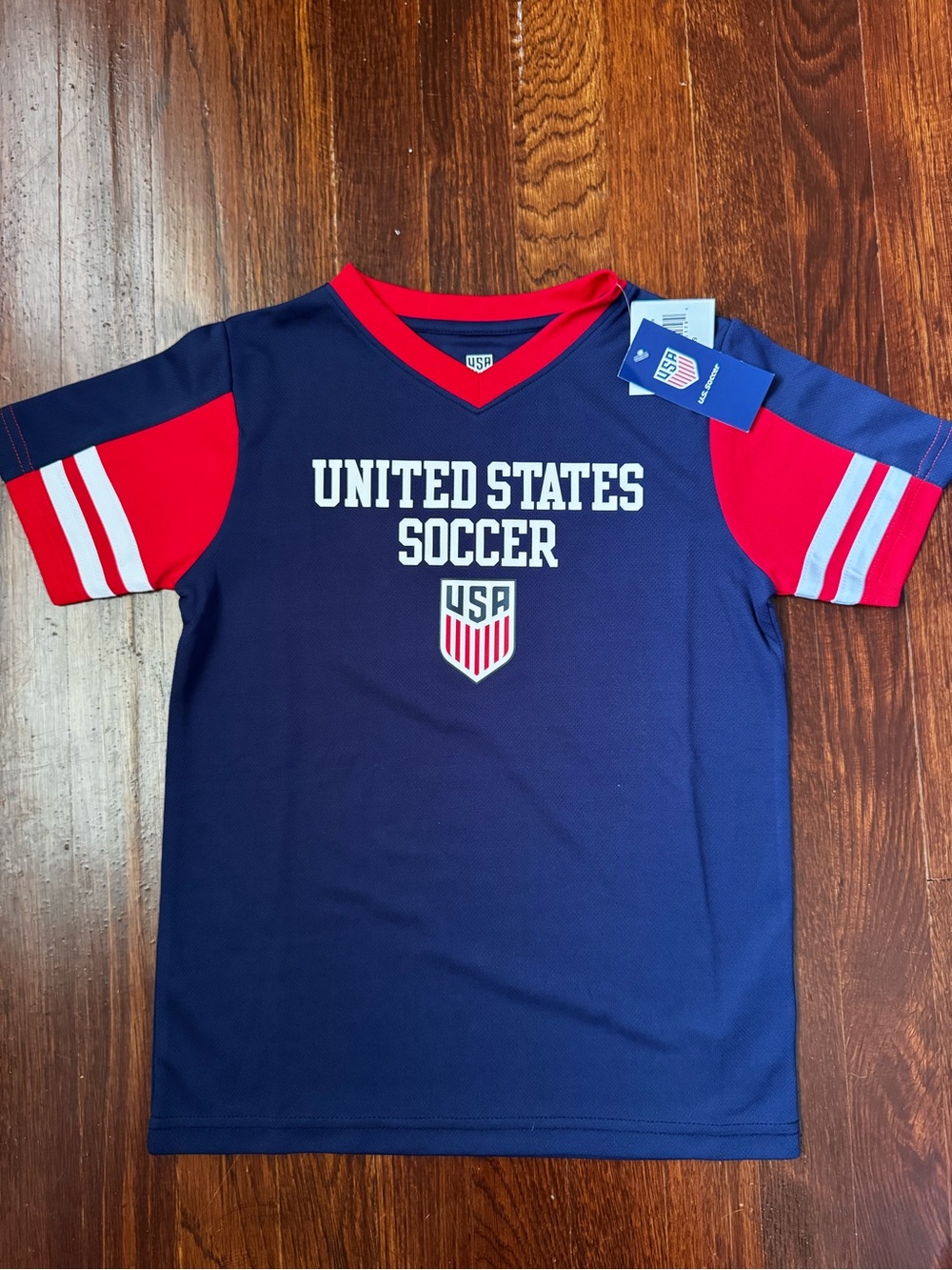 USA Kids Navy & Red Soccer Jersey Youth Small